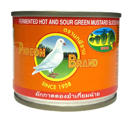ผักกาดเขียวปลีดองรสเผ็ดเปรี้ยวในซอสถั่วเหลือง