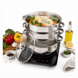 Steamer pot, diameter 30 cm, 3-piece