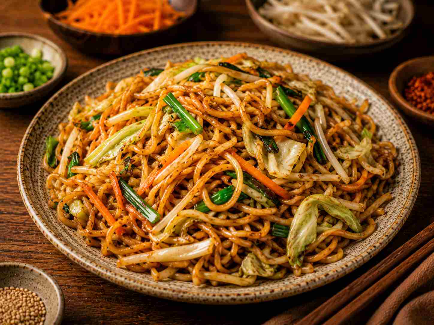 Chow mein med grontsager (Kina)