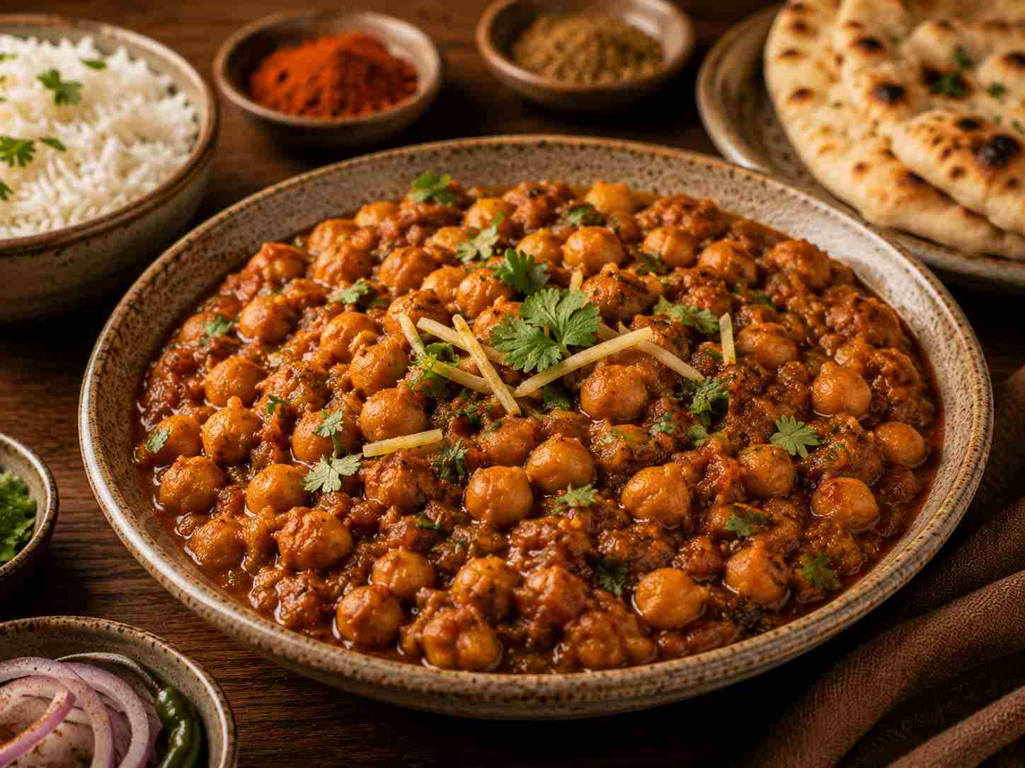Chana Masala - krydret kikærtegryde