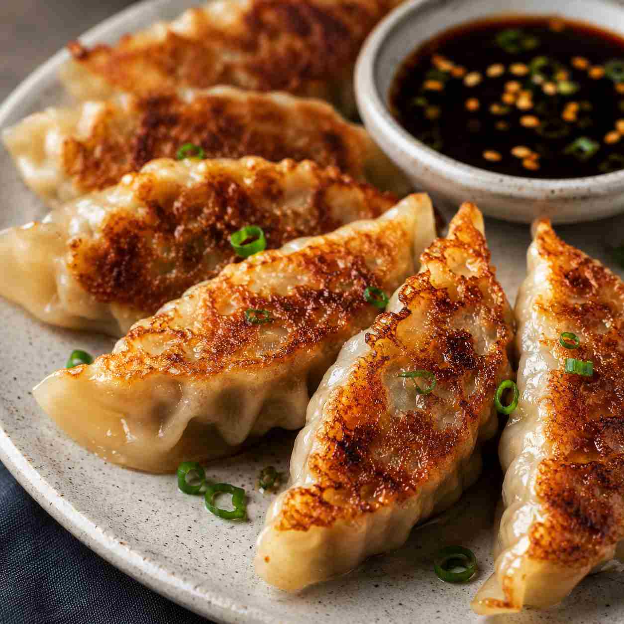 Dumplings med soja-chili dip