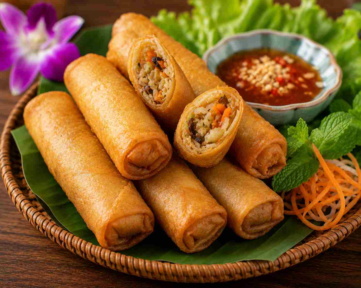 Sprøde thai forårsruller
