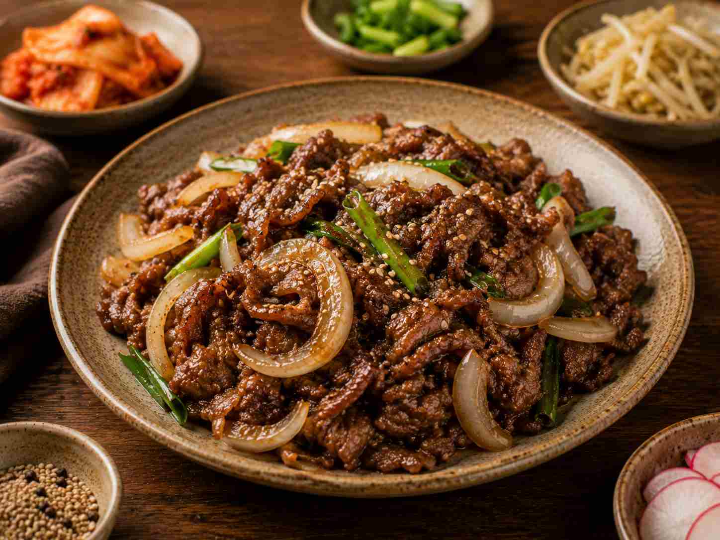 Bulgogi koreansk marineret kød
