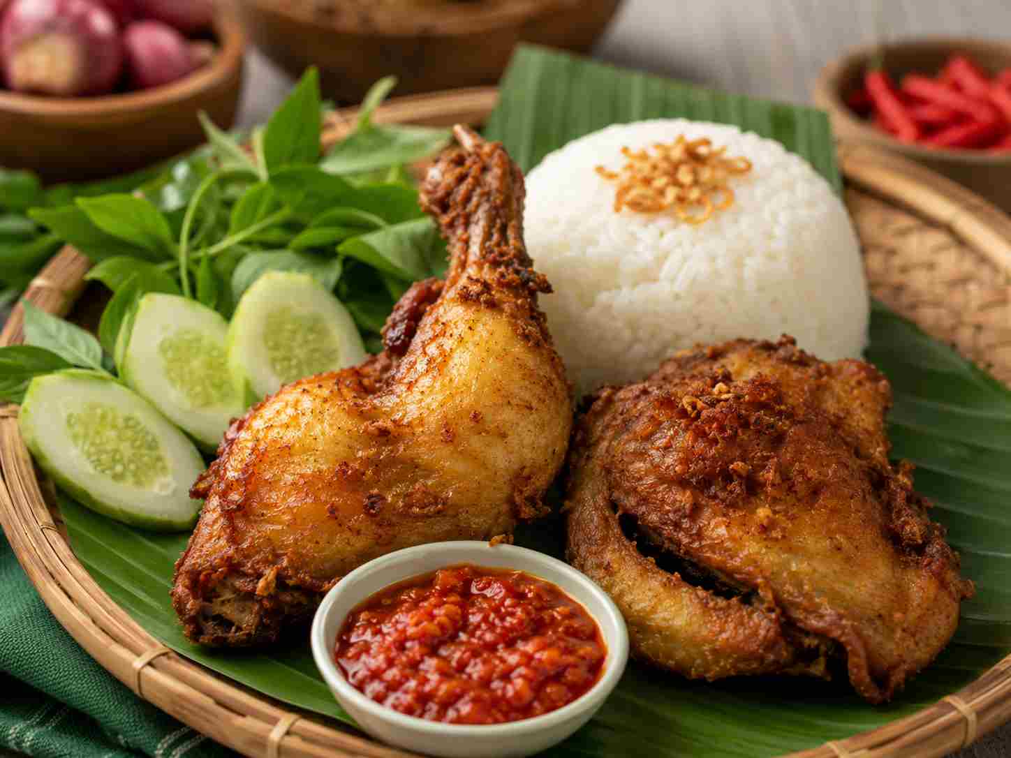 Ayam Goreng krydret stegt kylling
