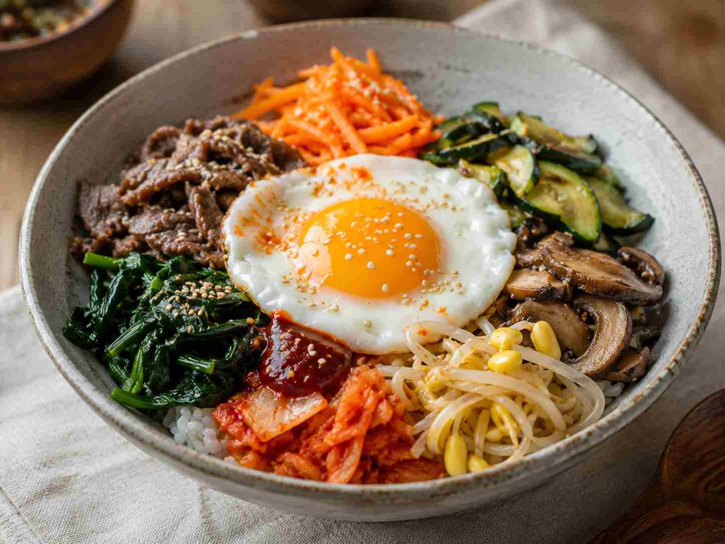 Bibimbap koreansk risbowl