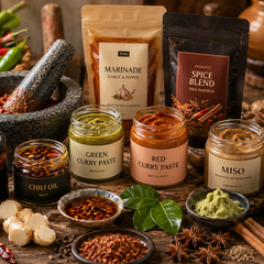 Krydderier & paste - chili, karry & marinade | Thai-Butikken