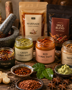 Krydderier & paste - chili, karry & marinade | Thai-Butikken