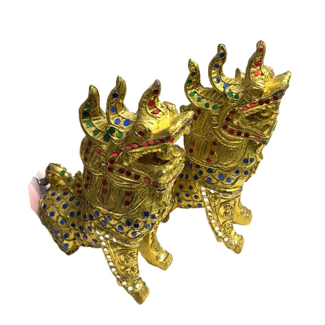 Tempel Løve Blå-Guld