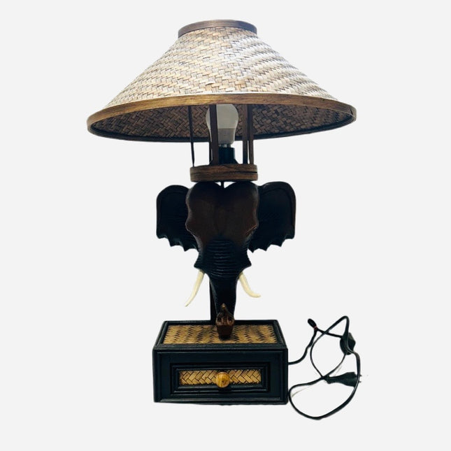 Bordlampe Elefant Med Skuffe