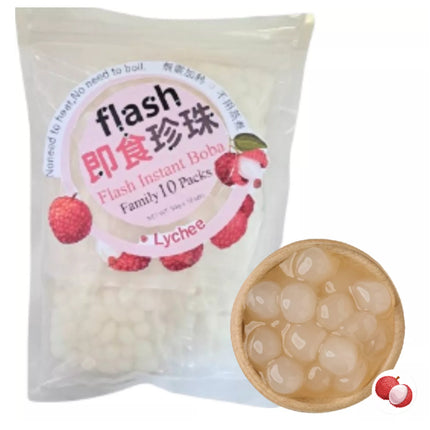 Flash Lychee Instant Boba Familiepakke 5 x 50 g