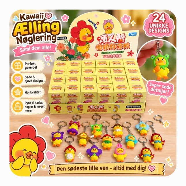 Upset Duck Nøglering H. Ca 5cm "Blind Box"