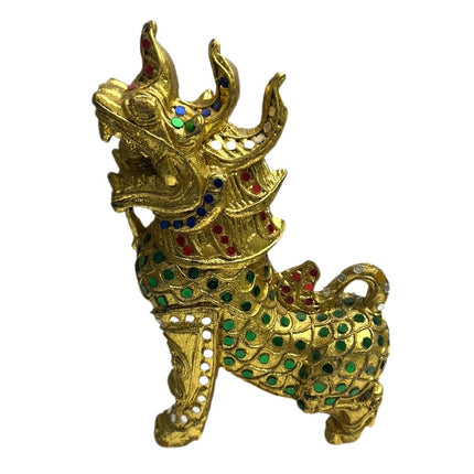 Tempel Løve Grøn-Guld