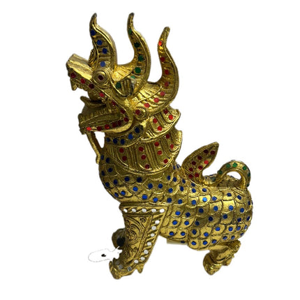 Tempel Løve Blå-Guld