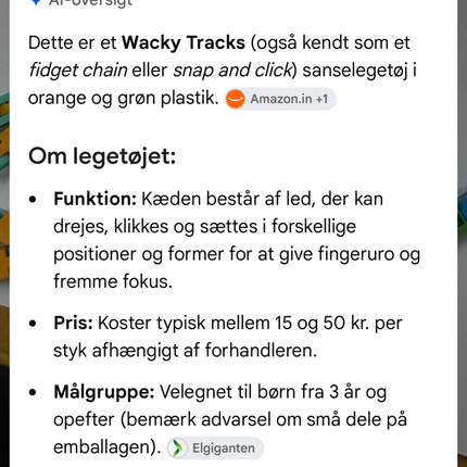 Fidget legetøj - Wacky tracks 1 stk L 27,5 cm Sælges i ass. Farver