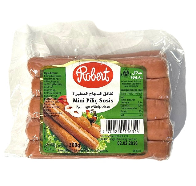 Robert Mini Kyllingepølser 300g