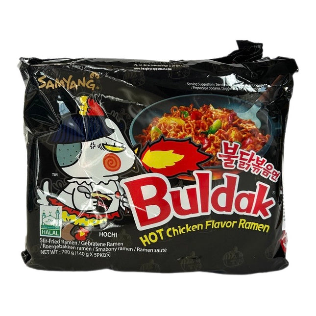 Buldak Stærk Kylling Ramen 5x140g