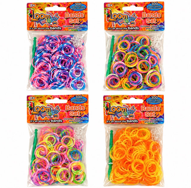 Loom Bands 1200 stk (4x300) Loom Twister SMELL Bands Elastik