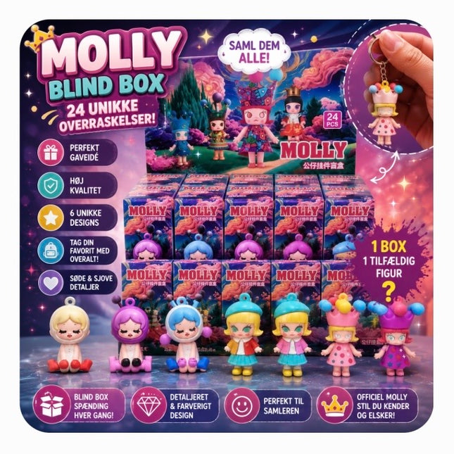 Molly Nøglering ca 4,5cm Blind Box