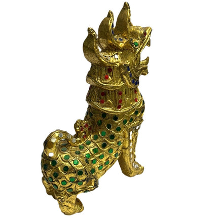 Tempel Løve Grøn-Guld