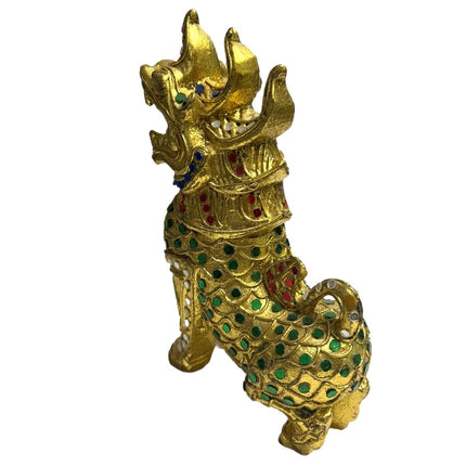 Tempel Løve Grøn-Guld