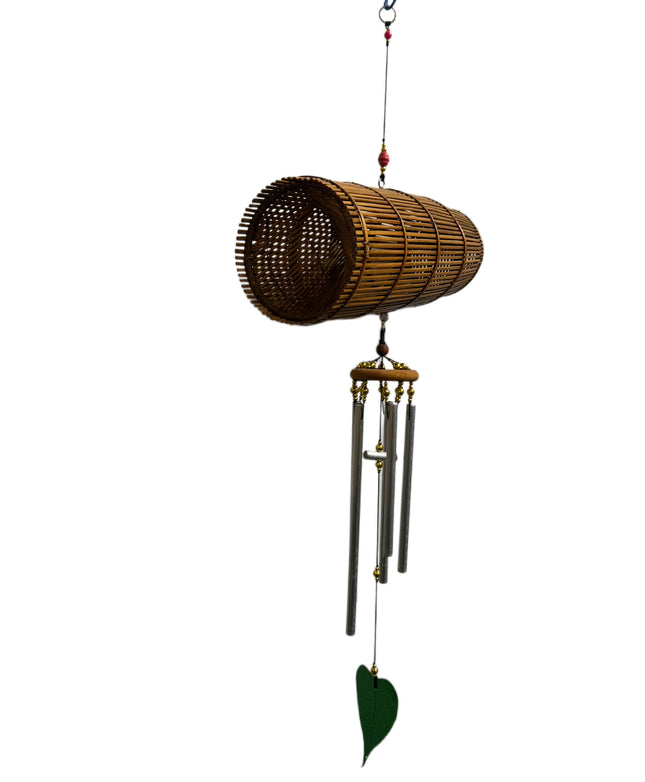 Wind Chime Bamboo Dreamcatcher Handmade. Bamboo Ø 12cm L 30cm