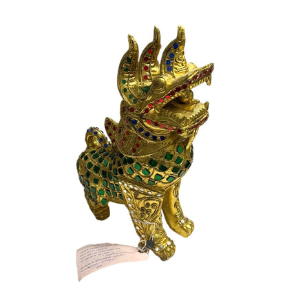 Tempel Løve Grøn-Guld