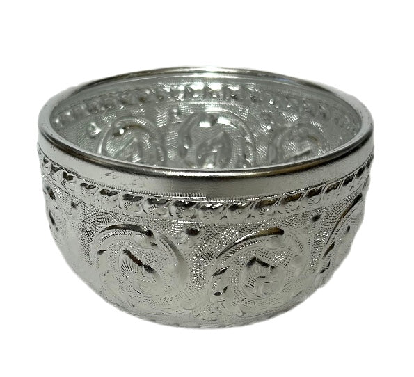 Thai Sølvskål ø. 10cm H. 6cm