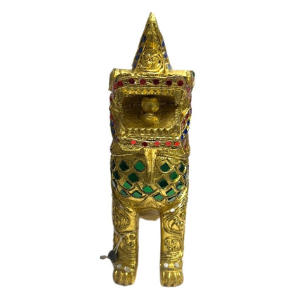 Tempel Løve Grøn-Guld