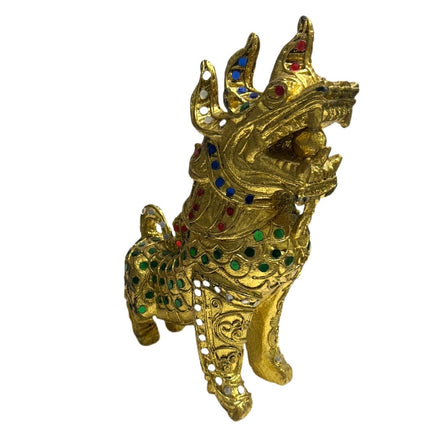 Tempel Løve Grøn-Guld