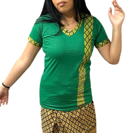 Thai massage T-shirt unisex (men & women) Green Size XL
