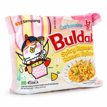 Buldak Pink Creamet Stærk Ramen Nudler 140g, Samyang