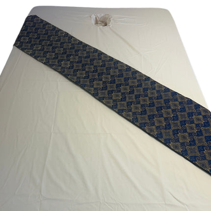 Thai Sengeløber Blå Med Guld Mønster 350x1920 mm