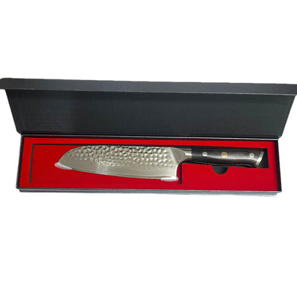 Santoku-kniv i damaskusstål 18 cm