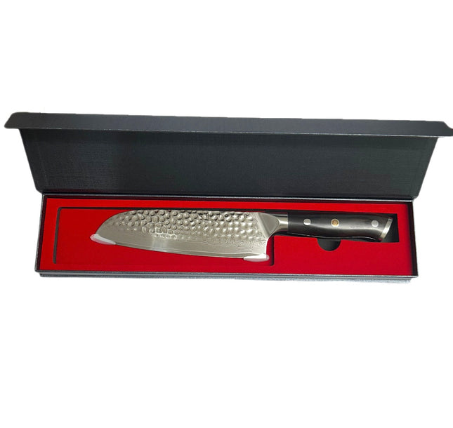 Santoku-kniv i damaskusstål 18 cm