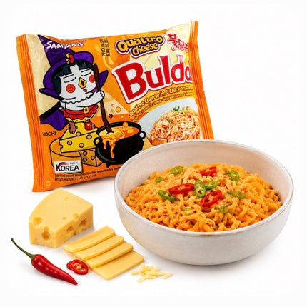 Buldak 4 Typer OST Stærk Kylling Ramen Nudler 145g, Samyang