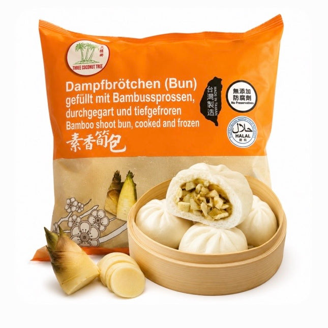 Dampet Dumplings med bambusskud