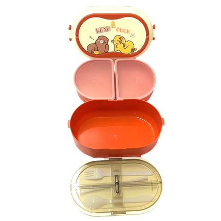Lunchbox W/Compartments Red