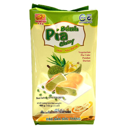 Durian Mung Bean Pandan Pia Cake