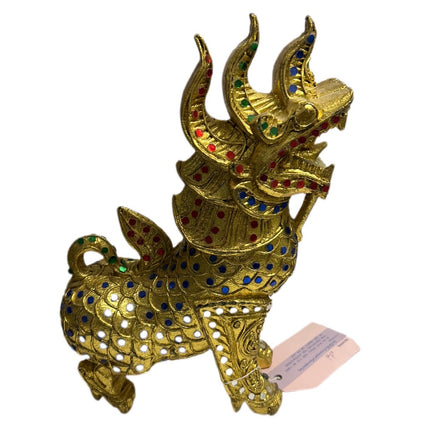 Tempel Løve Blå-Guld