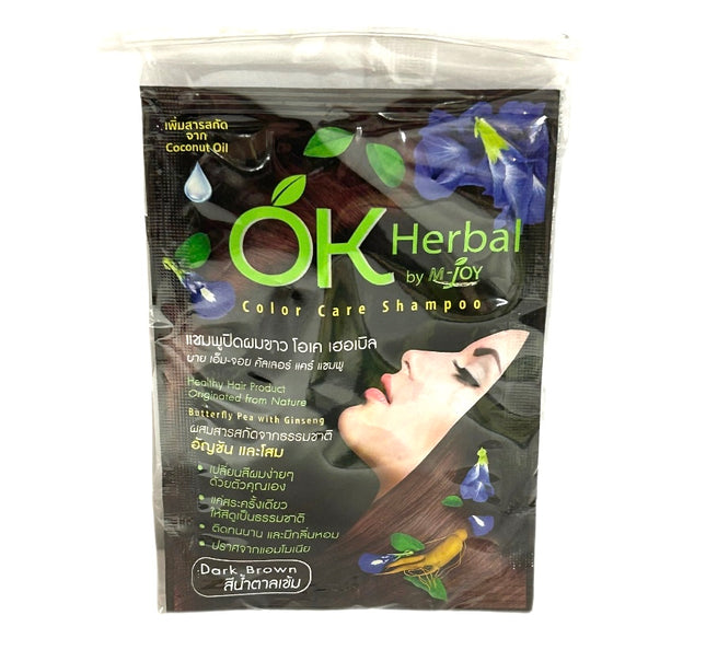 OK Herbal Color Care Shampoo - Dark Brown