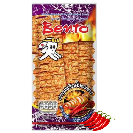 Bento Ristet Chilisauce Og Grillet Blæksprutte Smag