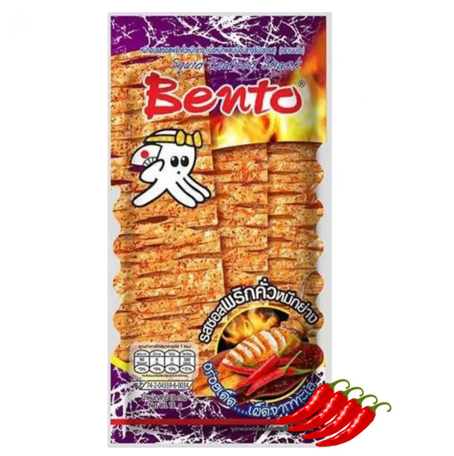 Bento Ristet Chilisauce Og Grillet Blæksprutte Smag
