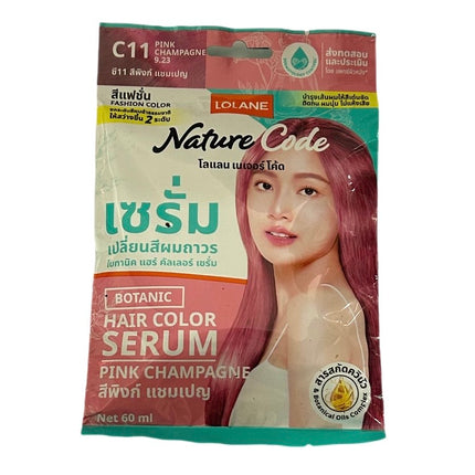 LOLANE Nature Code Botanic Hair Color Serum C11 Pink Champagne