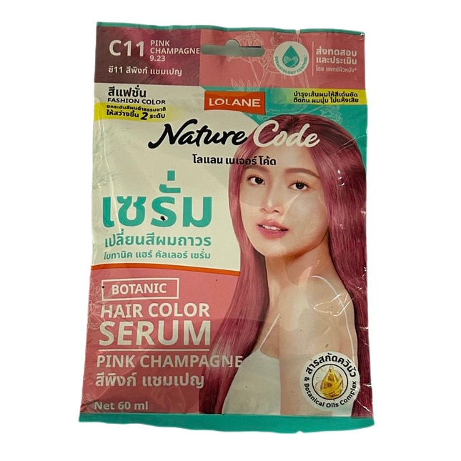 LOLANE Nature Code Botanic Hair Color Serum C11 Pink Champagne