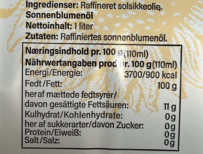 IBO Solsikkeolie 1 liter