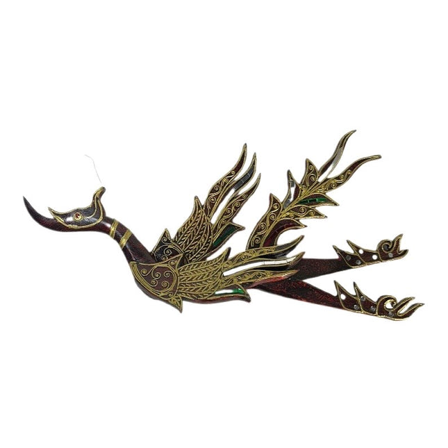 Hongsa Rødbrun-Guld L 47 H 24 cm (Thai Føniks)