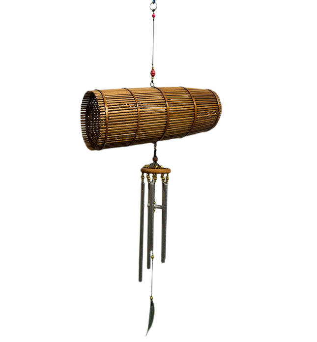 Wind Chime Bamboo Dreamcatcher Handmade. Bamboo Ø 12cm L 30cm