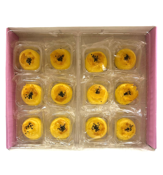 Æggeblomme Kage Med Taro