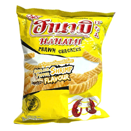 Hanami Prawn Crackers Hvidløg & Peber