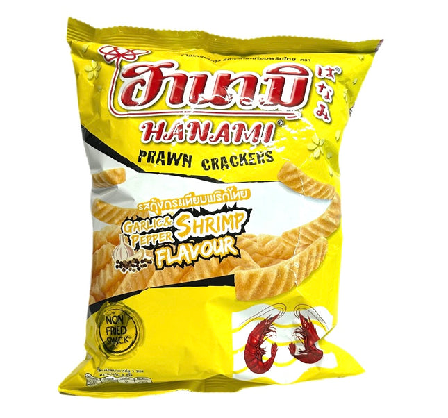 Hanami Prawn Crackers Hvidløg & Peber